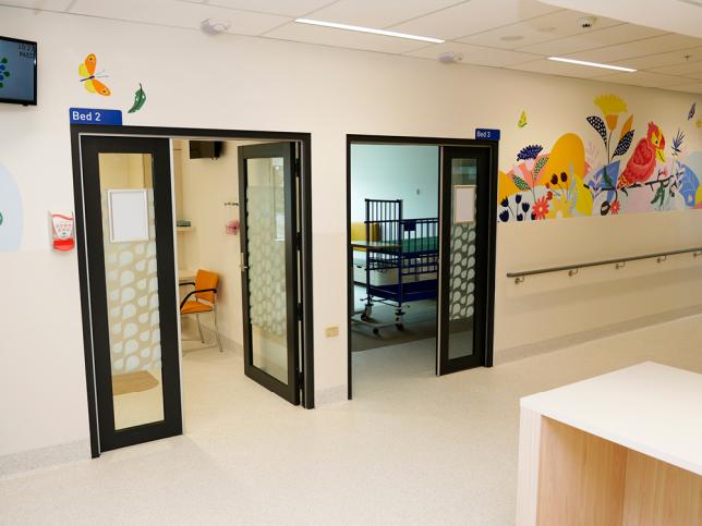 Interior of the new paediatric ward at Goulburn Valley Health Shepparton Hospital 