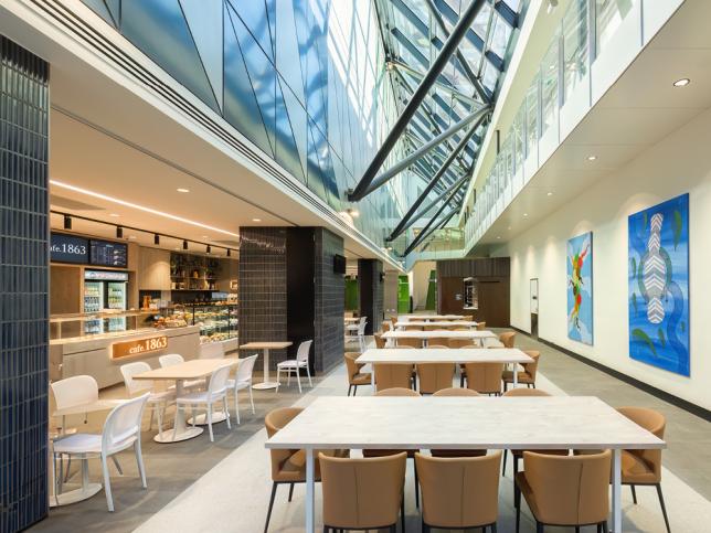 Cafe and dining area at the Royal Victorian Eye and Ear Hospital