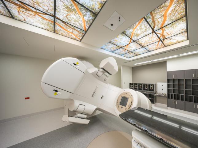 Radiology bunker and machine in a room at Bendigo Hospital