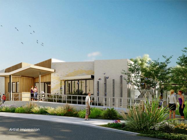 Artist impression of the entrance to Geelong Early Parenting Centre