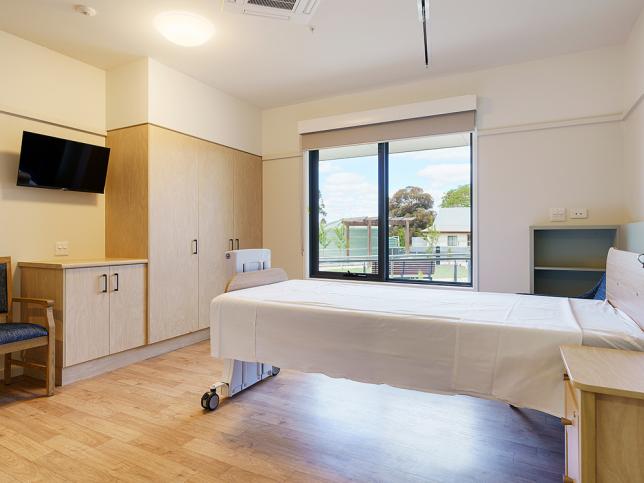 Photo of upgraded resident room at East Wimmera Health Service Birchip Campus