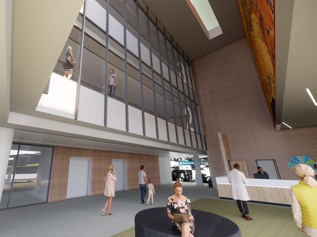 Artist's impression showing internal view of Wonthaggi Hospital