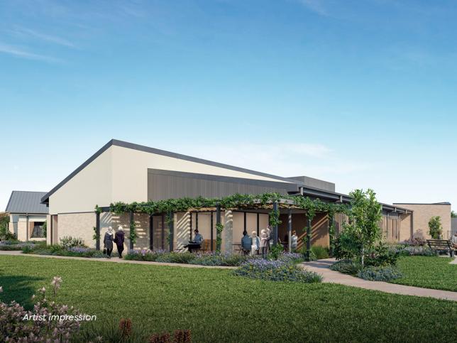 Artist impression of residential unit at Cohuna residential aged care facility.