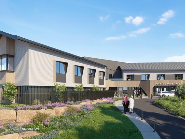 Artist impression of main entrance of Orbost Regional Health residential aged care development