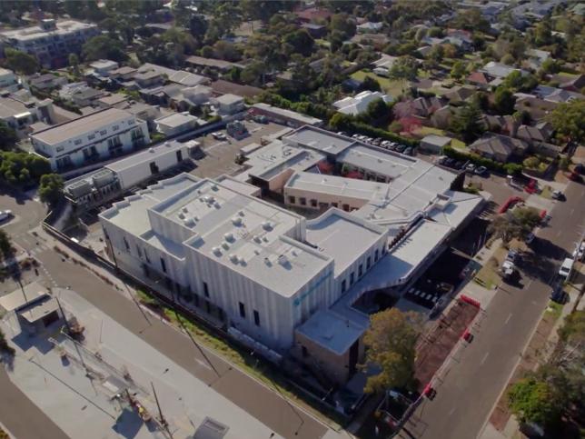 Aerial view of the Phillip Island Community Hospital