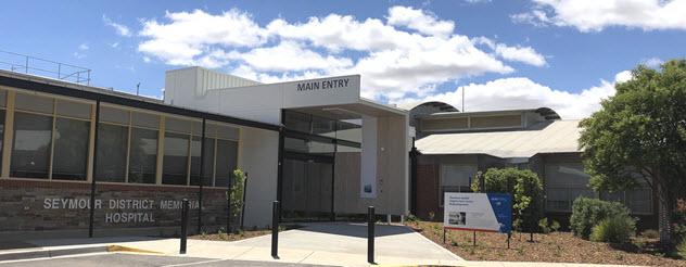 The entrance to Seymour Health urgent care centre