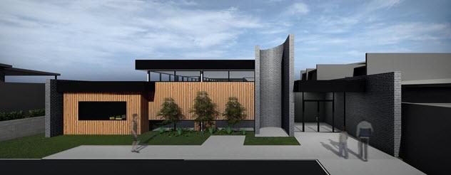 Artist's impression of the exterior of the new Portland Community Mental Health Centre