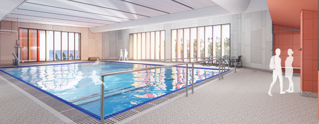 Artist's impression of the new hydrotherapy pool at Bendigo Hospital Day Rehabilitation Centre