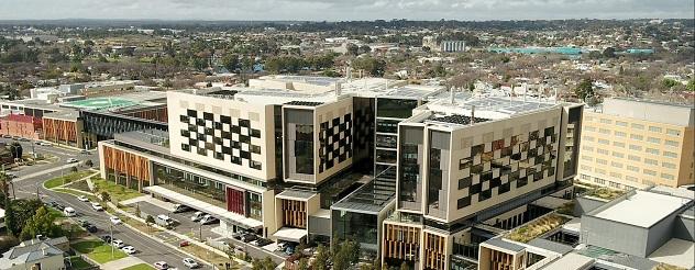 Aerial view of Bendigo Hospital