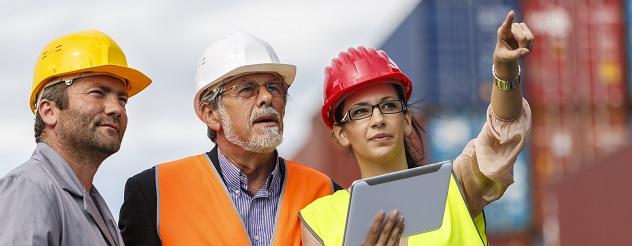 A young woman leads a construction team