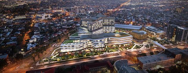 Artist impression of new Footscray Hospital