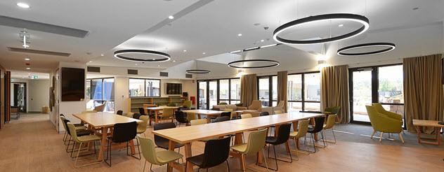 Dining area at Wangaratta residential rehabilitation facility