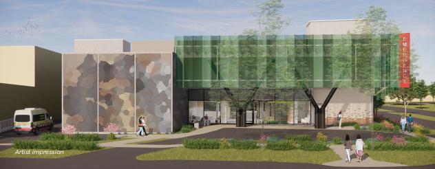 Artist impression of the exterior of the new Swan Hill emergency department