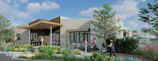 Artist impression showing front entrance to the Ballarat Early Parenting Centre