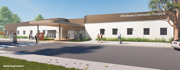 Artist impression of City of Whittlesea Community Hospital main entrance