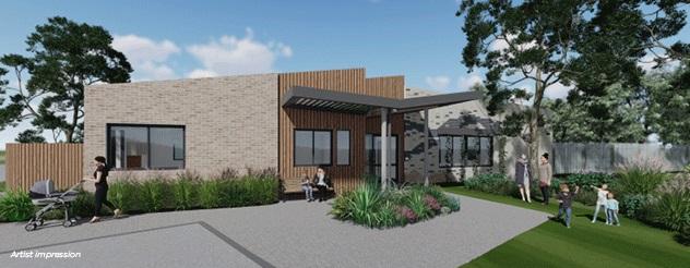 Artist impression of the exterior of the Casey Early Parenting Centre