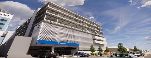 Artist impression of the multi-storey carpark at Ballarat Base Hospital