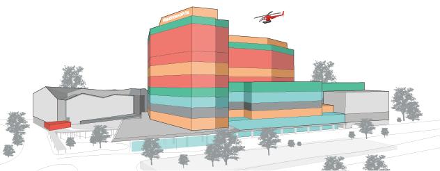 Illustration of Frankston Hospital redevelopment