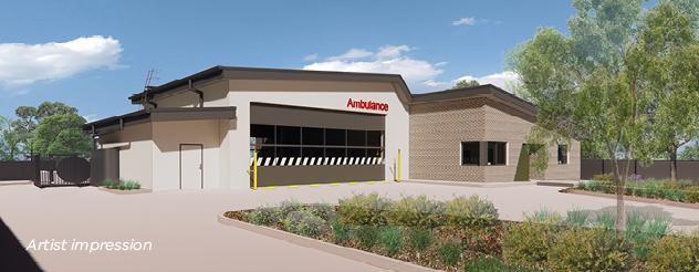 Artist impression of the exterior of Euroa Ambulance Branch